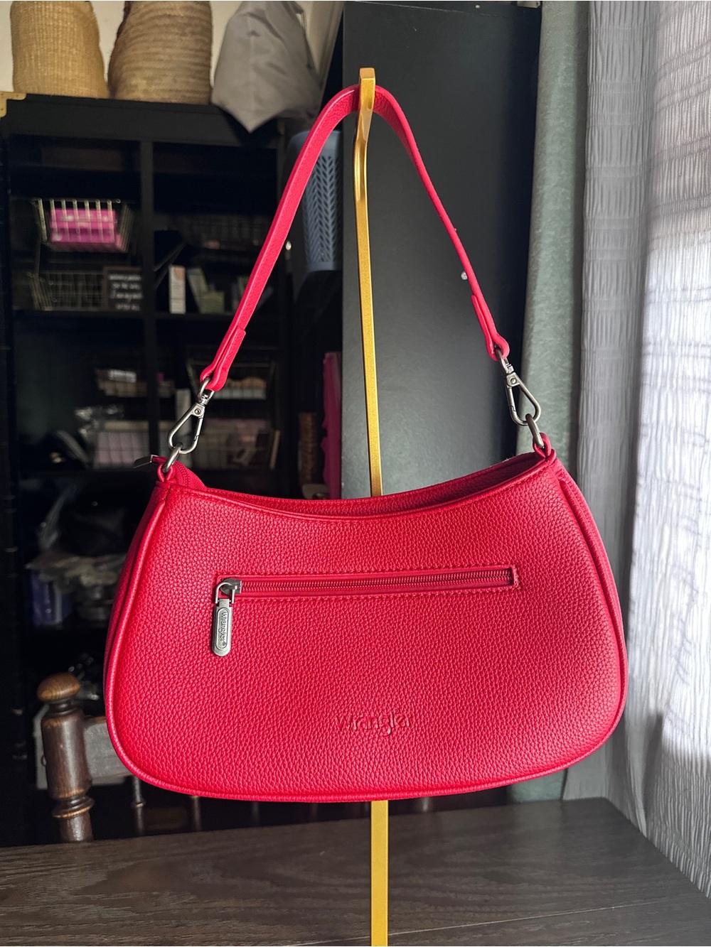 Wrangler Red Paisley Shoulder Bag with Detachable Strap - Picture 3 of 4